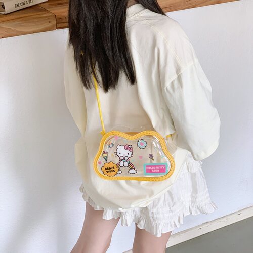 儿童沙滩果冻包女孩子透明斜挎包