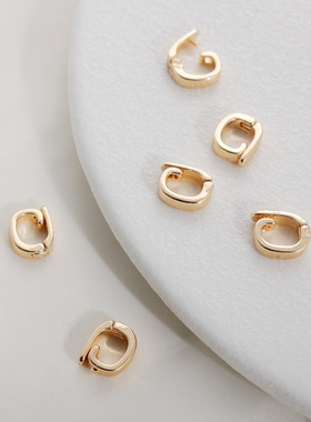 14k包金保色手链项链大号扣头8*10mm瓜子扣卡扣diy吊坠链接扣配件