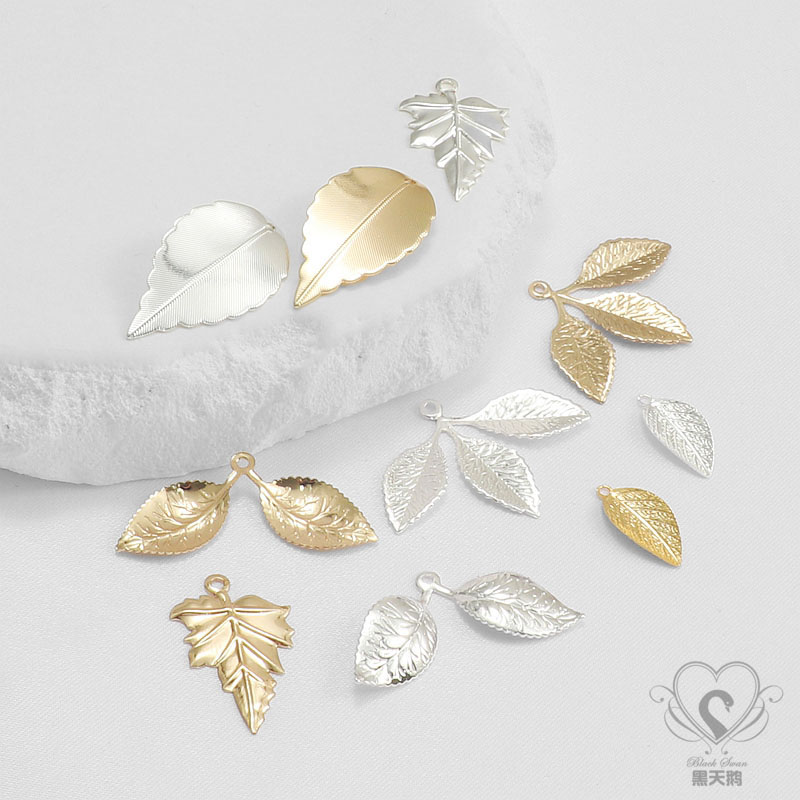 铸铜立体树叶子吊坠diy饰品