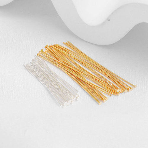 14K包金针保色银色平头针T字针