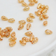 14k铜包金保色镂空水滴珠5 8mm散珠diy饰品手工配件50颗