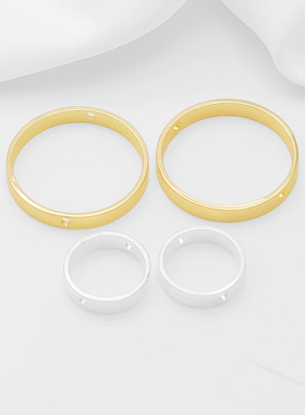 14K保色保色圆圈直孔内圈直径10mm/14mm/18mm diy套珠圈10个