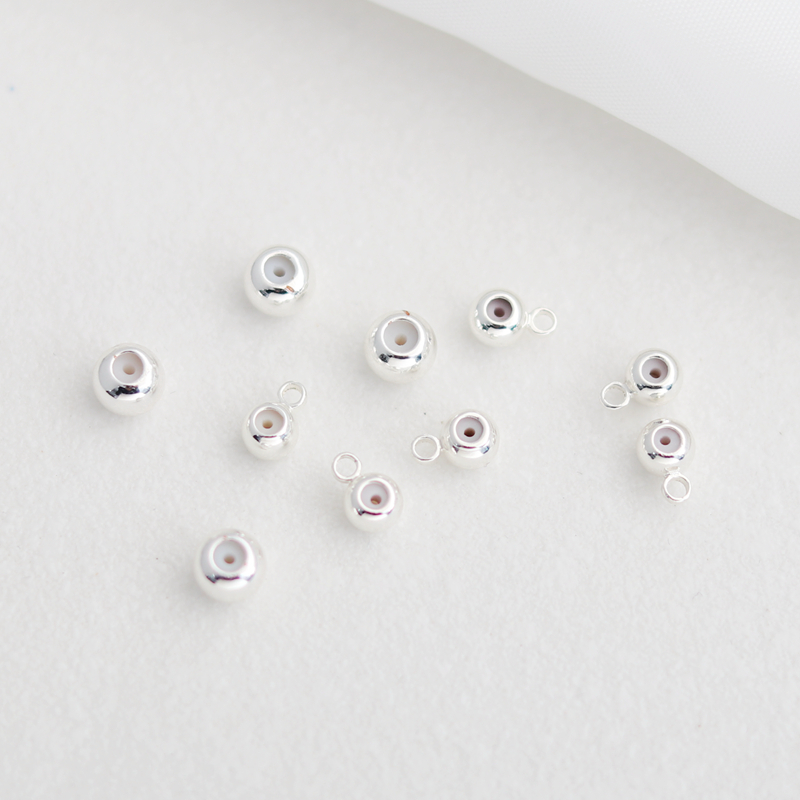 银色保色硅胶调节珠DIY饰品