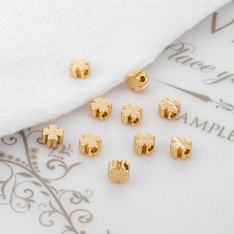 diy四叶草散珠鹅姐14k包金保色