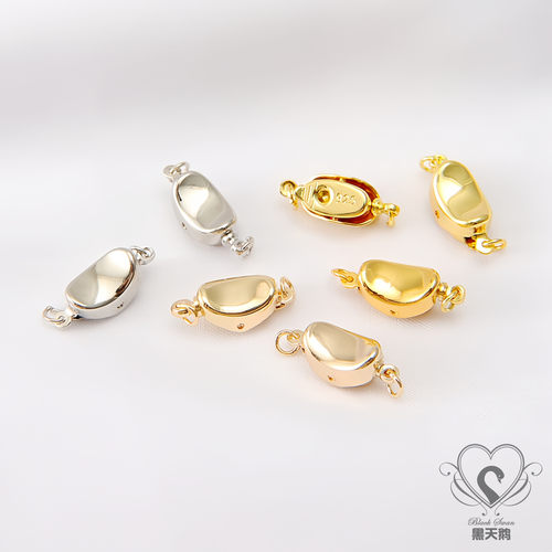 18k元宝扣插棒扣夹夹扣diy手链