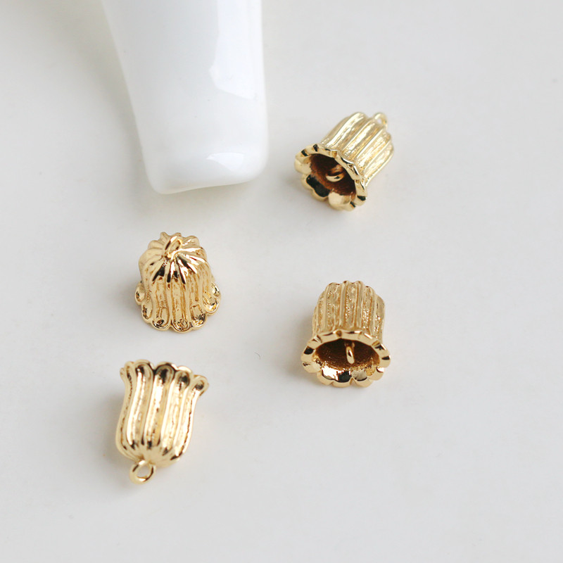 14k包金条纹钟形小吊坠流苏帽吊手链项链diy造型手工饰品吊饰配件,饰品/流行首饰/时尚饰品新,其他DIY饰品配件,淘宝优惠券,粉丝福利购,淘宝优惠卷