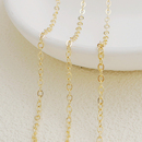 14K包真金保色细链条流苏0字链子半成品延长diy手链项链饰品配件