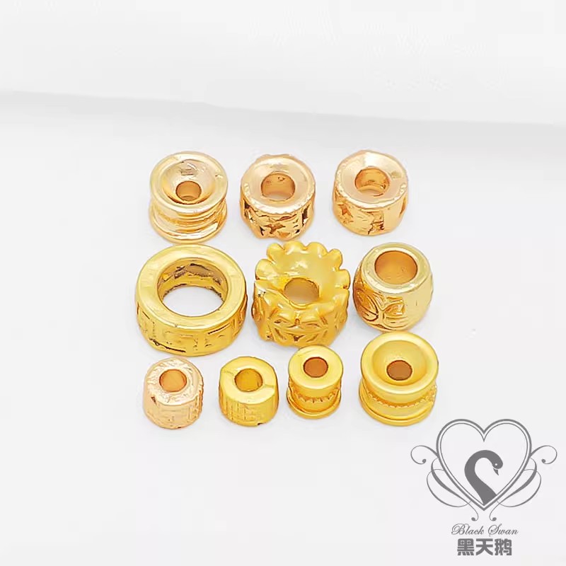 14k桶珠螺纹隔珠diy配件