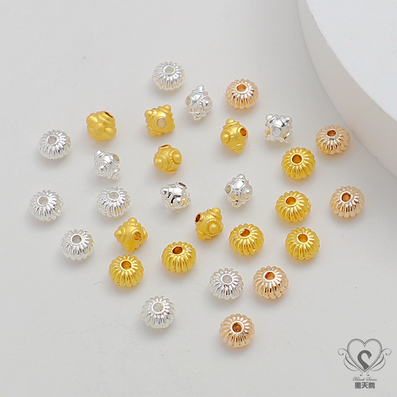 14k包金扁瓜珠车轮南瓜珠diy饰品