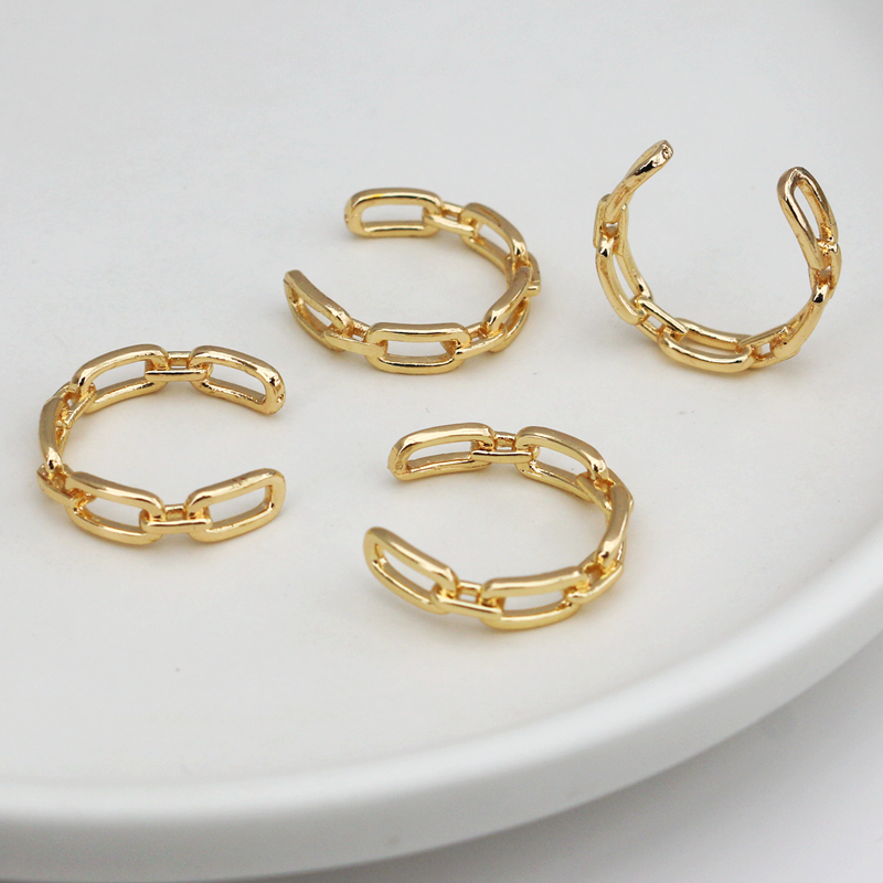 14k包金保色加厚链型diy戒指圈