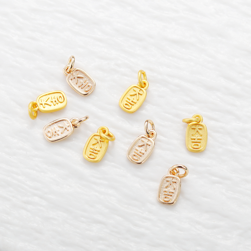 保色哑光大吉吊牌diy饰品