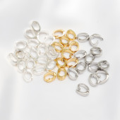 14k包金保色手链项链扣头5 7mm瓜子扣卡扣diy吊坠链接扣子配件