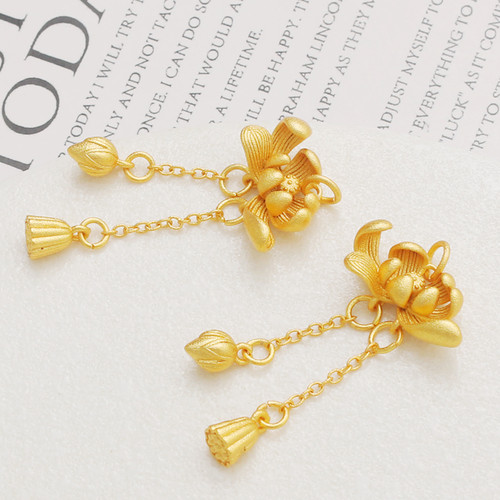 哑金保色diy手工饰品耳坠