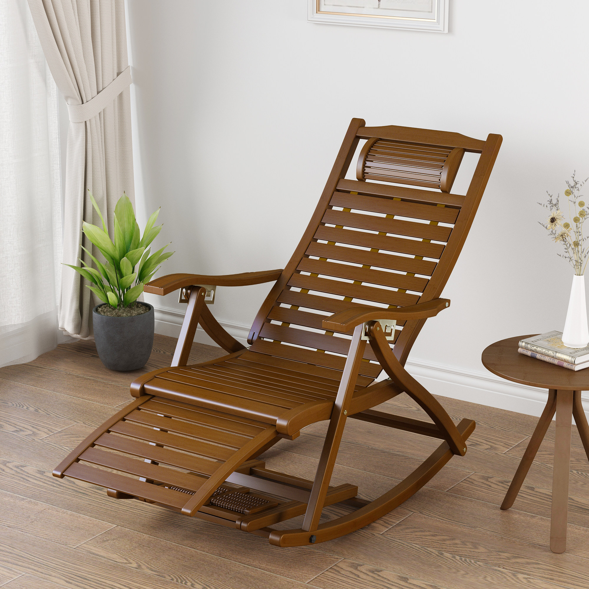 可折叠摇摇椅躺椅懒人老年人家用办公室客厅阳台午睡椅阳台椅