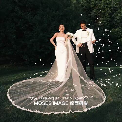 个性时尚英文字母头纱潮酷