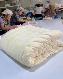 手工棉花被子一针一线缝制学生垫子儿童褥子婴儿被