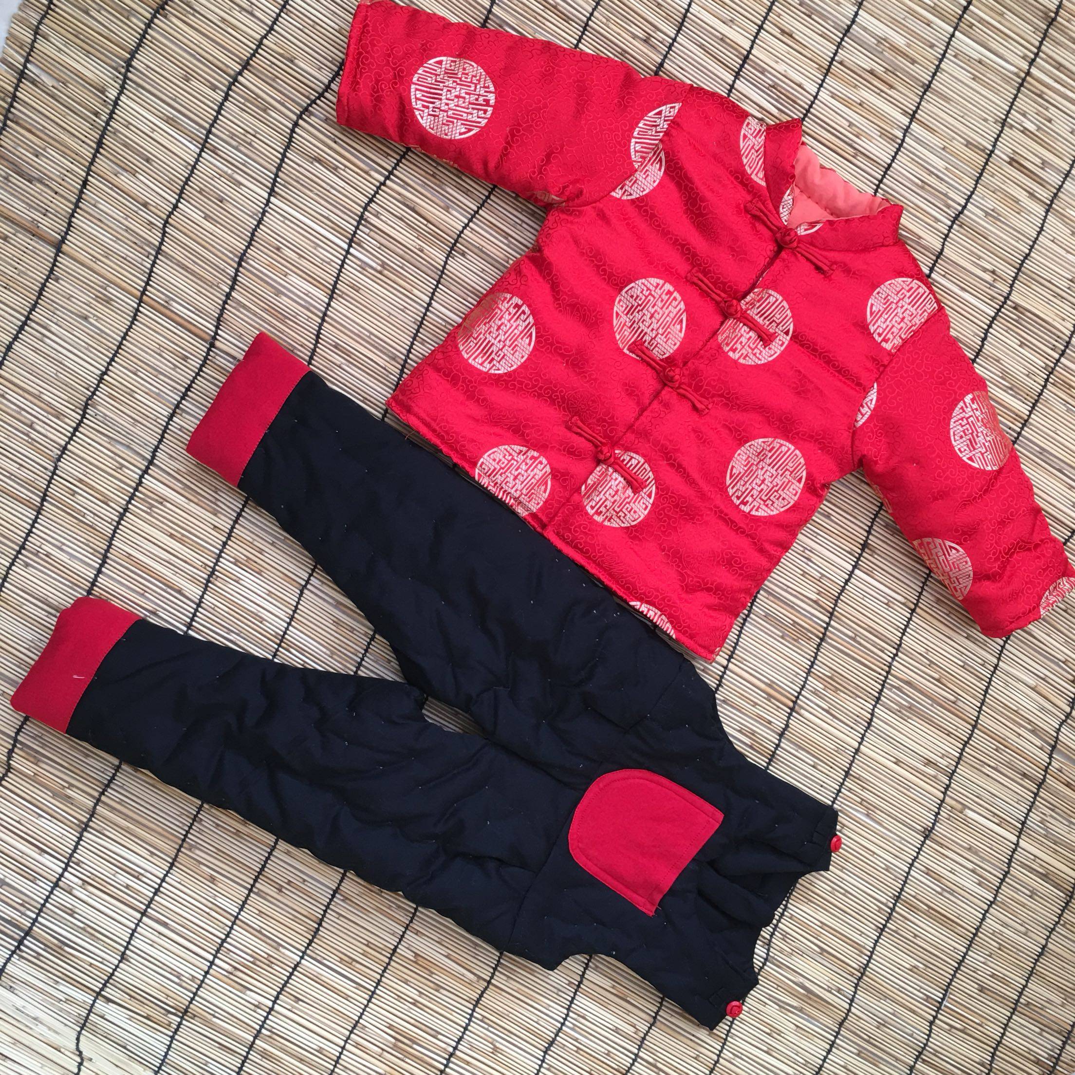 儿童唐装手工棉花棉衣保暖 宝宝周岁装 婴儿棉袄棉裤拜年服加厚冬,童装/婴儿装/亲子装,棉袄/棉服,淘宝优惠券,粉丝福利购,淘宝优惠卷