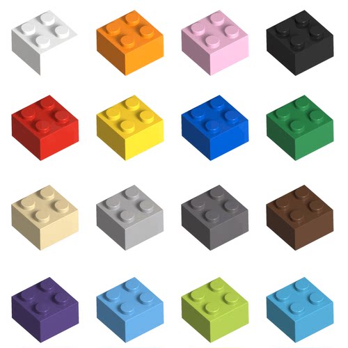 50块 MOC国产小颗粒积木零件 兼容乐高 3003 砖2x2