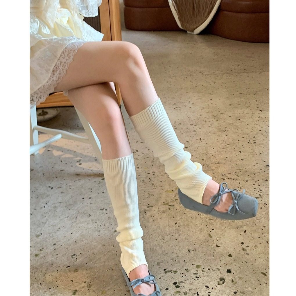 miu系袜子女秋冬新款踩脚袜套及膝堆堆袜芭蕾风白色中筒小腿袜,女士内衣/男士内衣/家居服,长筒袜,淘宝优惠券,粉丝福利购,淘宝优惠卷