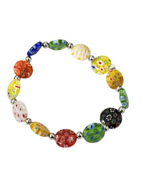 跨境货源LAZADA热销混搭彩色千花琉璃圆饼小清新Cool可爱弹力手链