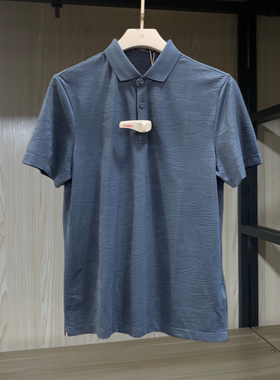 金利来男装夏季含桑蚕丝常规翻领休闲短袖T恤衫MTS21121804-88