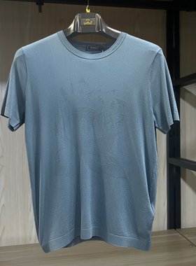 金利来男装针织衫夏款修身圆领纯色休闲短袖上衣MWW22111402-65