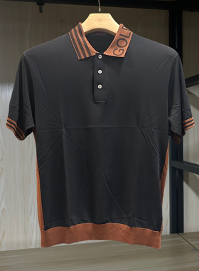 金利来男装针织衫夏款纯色时尚版短袖休闲上衣MWW22311101-99