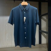 上衣夏季 含桑蚕丝短袖 休闲衫 金利来男装 MKS21121412