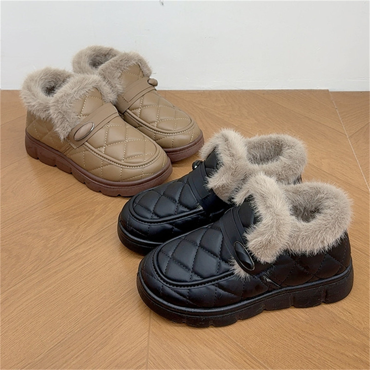 冬季新款老北京棉鞋加绒加厚保暖休闲棉鞋洋气厚底防水防寒雪地靴,女鞋,棉鞋,淘宝优惠券,粉丝福利购,淘宝优惠卷
