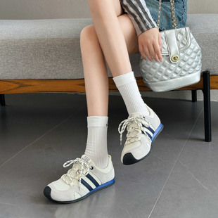 网面透气阿甘鞋女2025年新款秋季轻便不闷脚休闲运动板鞋真皮女鞋