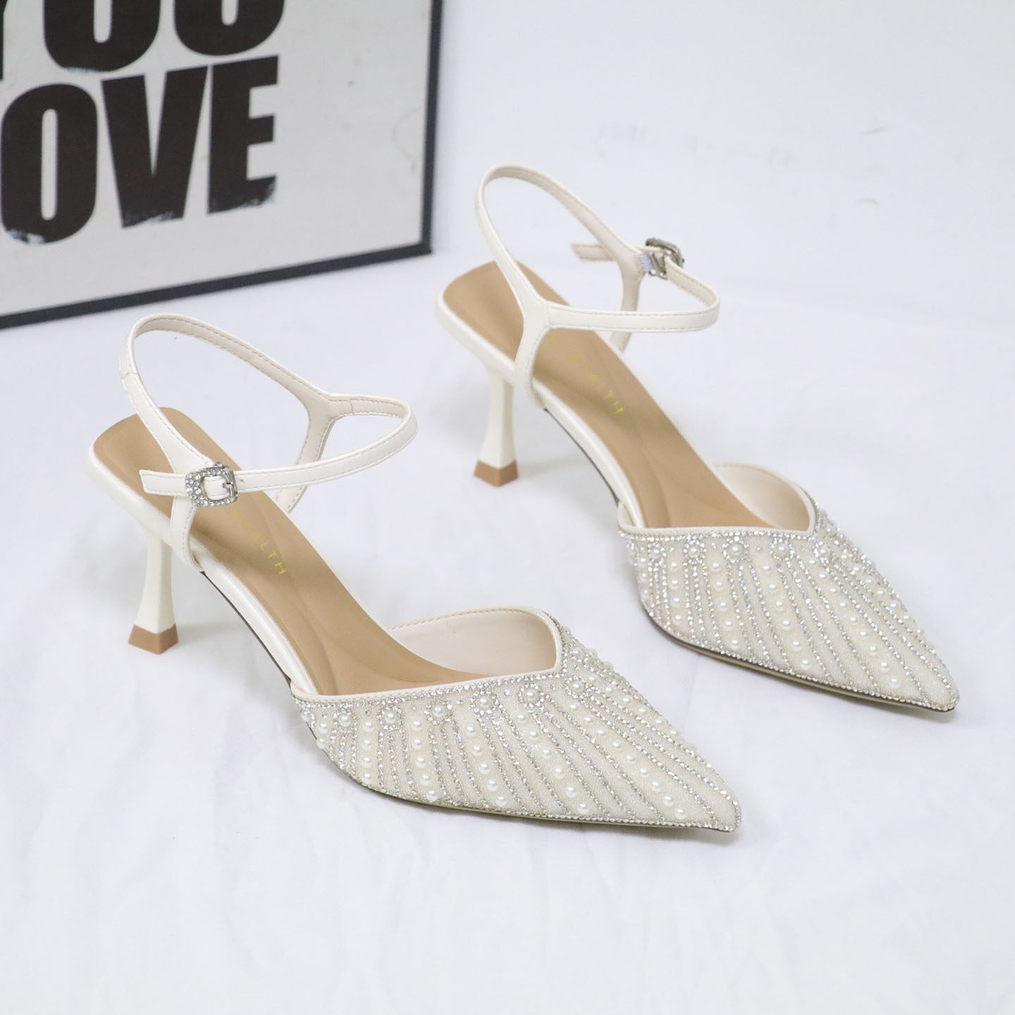 尖头玛丽珍凉鞋女2026春夏新款珍珠小香风高跟鞋配裙子细跟单鞋子,女鞋,时装凉鞋,淘宝优惠券,粉丝福利购,淘宝优惠卷