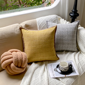 法式 饰腰靠枕头套 中古小香风简约纯色格子抱枕靠垫客厅卧室床头装