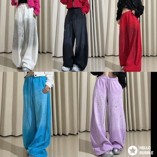 休闲裤 新款 显瘦超美弯刀裤 烫钻渐变阔腿裤 广场舞曳步舞 上市2558款