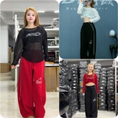 潮 防晒跳舞上衣T恤网纱蕾丝显瘦时尚 BT261款 爵士辣妹微透抽褶长袖