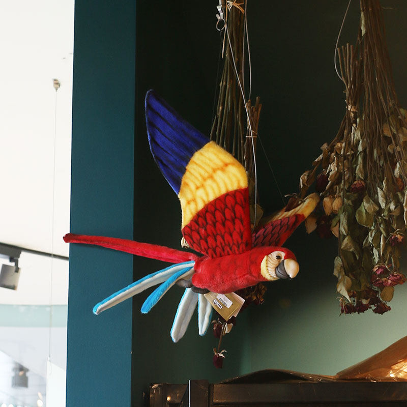 澳洲hansa 仿真鹦鹉毛绒玩具公仔挂饰吊饰儿童生日礼物玩偶5571