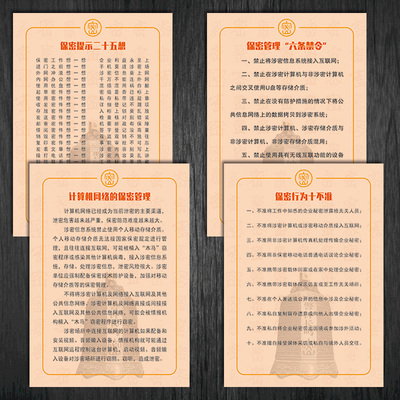 宣传画挂图制度牌展板保密法