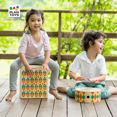 PlanToys木质打击乐器玩具手鼓