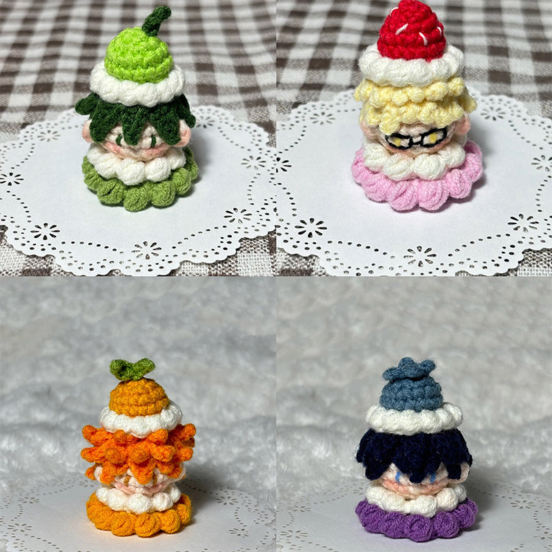 排球少年钩针小物DIY材料包手工编织可爱迷你人偶蛋糕挂件钥匙扣