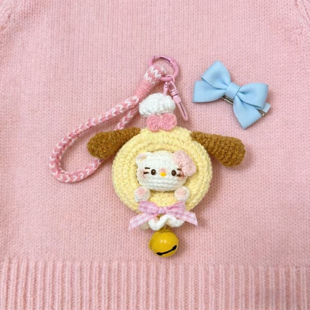 手工毛线钩针编织饼饼圈kt挂件自制diy材料包可爱钥匙扣包挂手作,服饰配件/皮带/帽子/围巾,DIY编织材料包,淘宝优惠券,粉丝福利购,淘宝优惠卷