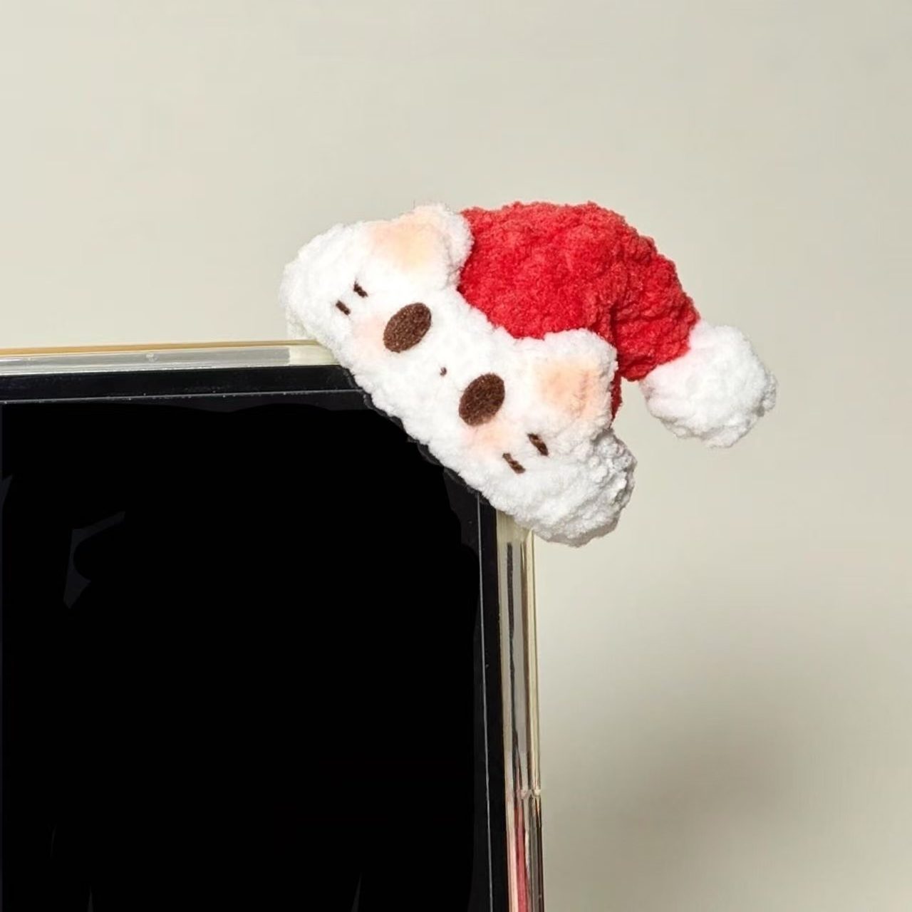 呆萌圣诞帽子发夹diy材料包手工编织自制创意毛线钩织圣诞节礼物