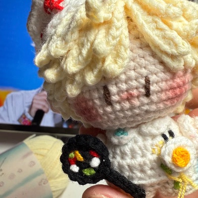 种地吧十个勤天厨师大头体李昊小玩偶手工编织毛线自制diy材料包