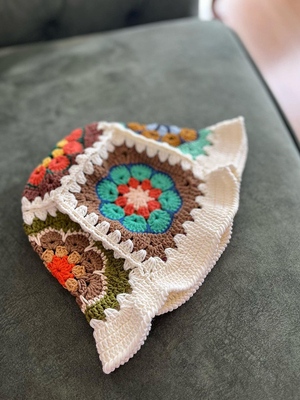 细牛奶棉手工钩织帽子diy