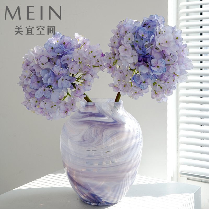 轻奢高级感紫色琉璃玻璃花瓶