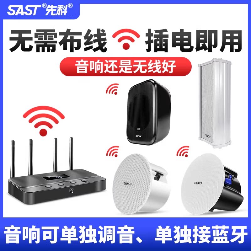 先科K1壁挂式音响商店铺专用天花吊顶吸顶无线蓝牙音箱超市喇叭