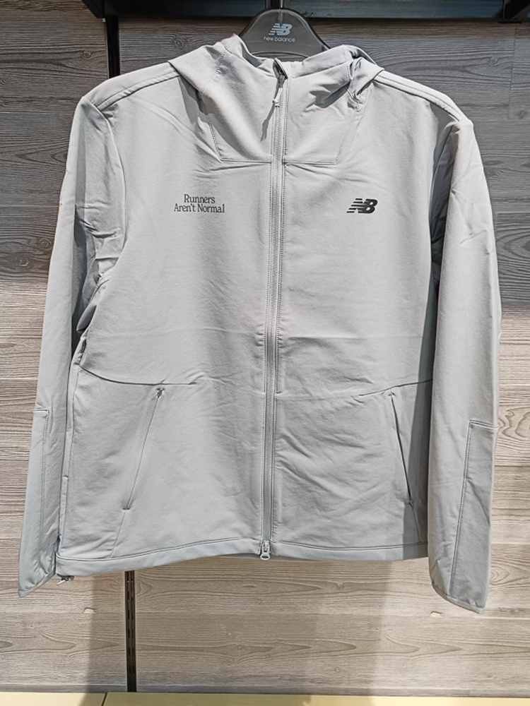 New Balance, ветрозащитная бархатная куртка со шапкой
