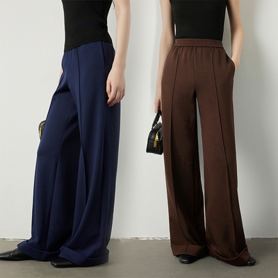 松紧腰通勤因由长裤休闲裤