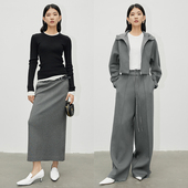 因由 休闲裤 懒人B备MIU风柔飒一体高活力值连帽卫衣 双腰半身裙