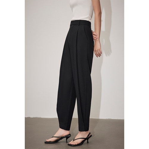 自然腰通勤因由休闲裤