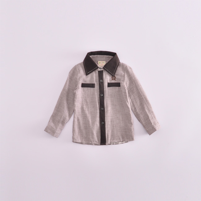 Chemise garcon à manche longue - Ref 2078878 Image 3