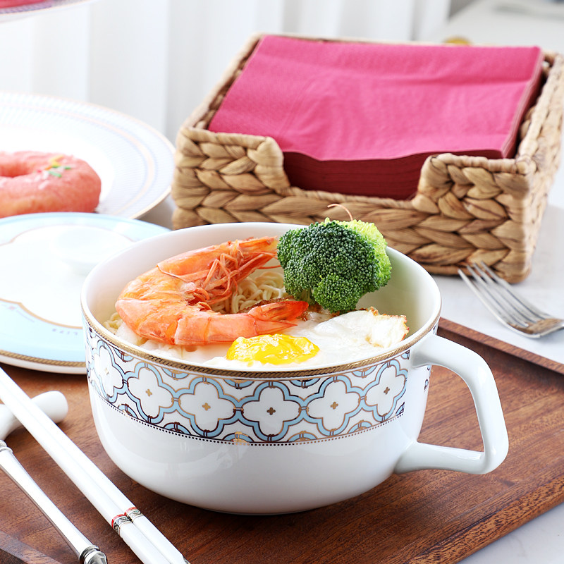 骨瓷早餐碗饭盒泡面碗食堂打饭碗图片